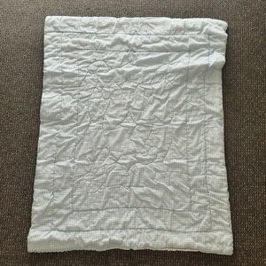 Thick floral and plaid baby blanket